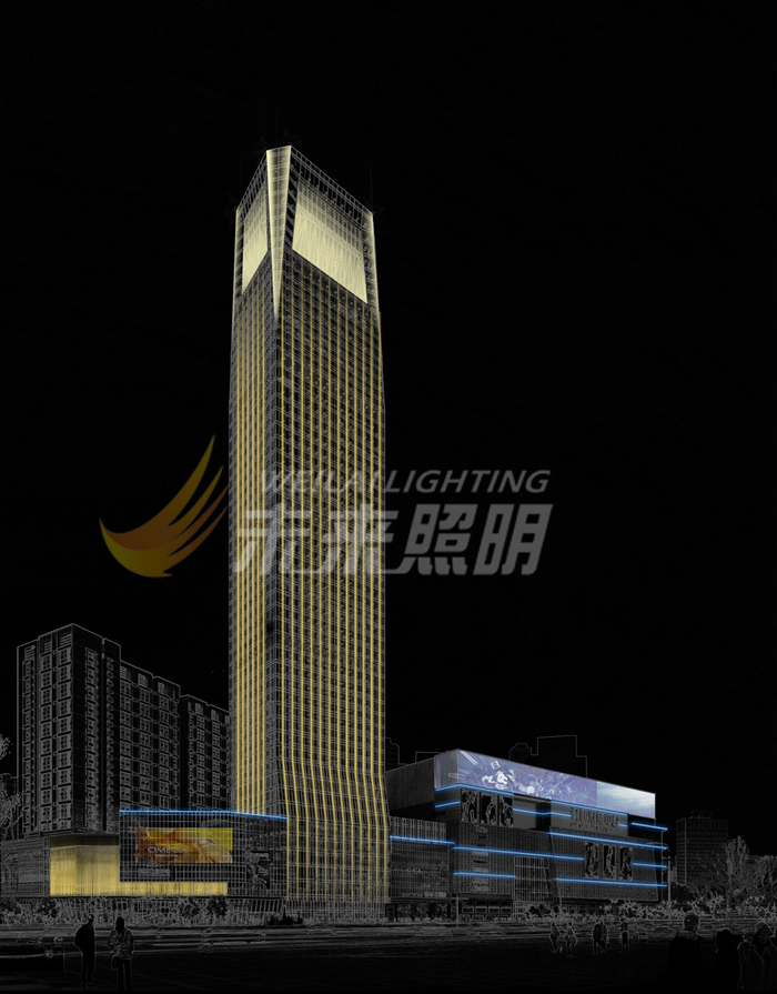 中山古镇最大商业广场—利和广场夜景亮化设计